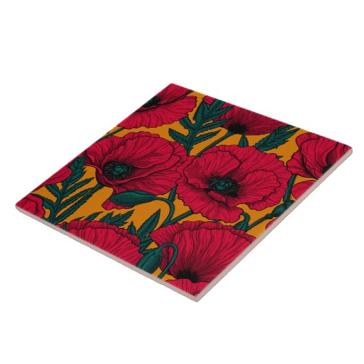 Mohngarten Fliese (Seite)