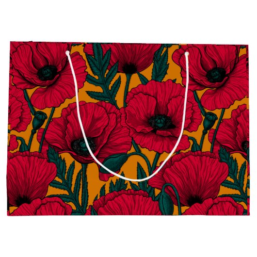 Mohngarten Große Geschenktüte (Rückseite)