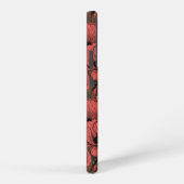 Mohngarten in Korallen und Braun Samsung Galaxy Hülle (Rechte Seite)