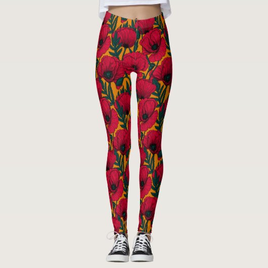 Mohngarten Leggings (Vorderseite)