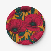 Mohngarten Pappteller (Vorderseite)