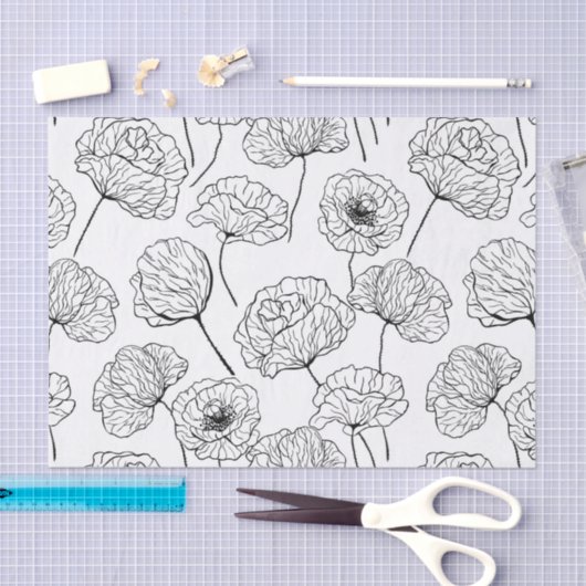 Mohngarten Seidenpapier (Handwerk)