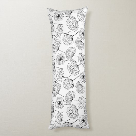 Mohngarten Seitenschläferkissen (Rückseite (Vertikal))