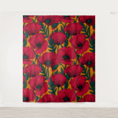 Mohngarten Wandteppich (Vorderseite)