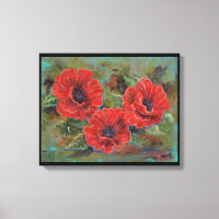 Mohngepackte Leinwand-Blume von Renee Lavoie