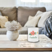 Mohngrüne Blätter Gelbe Wildblumen Mattglastasse