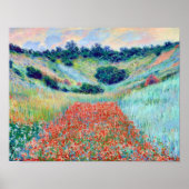 Mohnische Blume in einem Feld, Claude Monet Poster (Vorne)