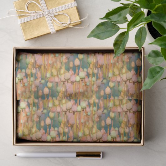 Mohnkapsel-Hintergrundbild Seidenpapier (Geschenk)