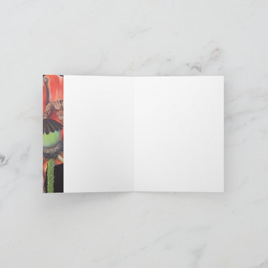 Mohnkarte Dankeskarte (Innenseite)