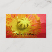 Mohnkarte Visitenkarte (Rückseite)