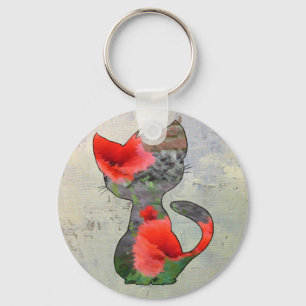Mohnkatze Schlüsselanhänger
