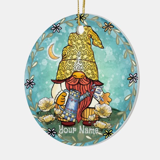 Mohnknochen Keramik Ornament (Links)