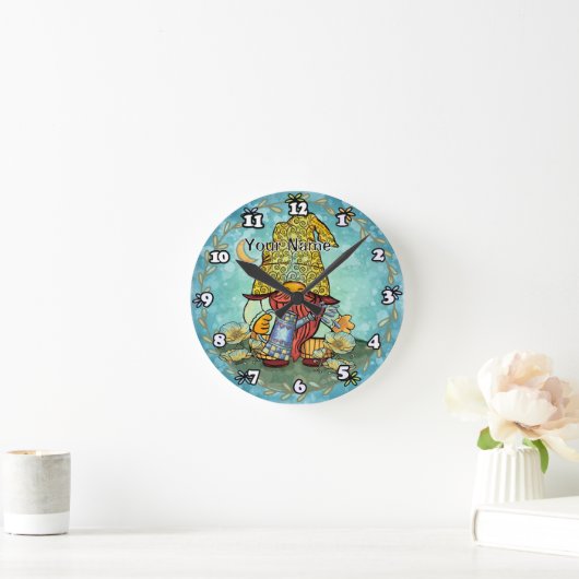 Mohnknochen Runde Wanduhr (Zuhause)