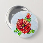 Mohnknopf Button (Vorne & Hinten)