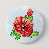 Mohnknopf Button (Vorderseite)