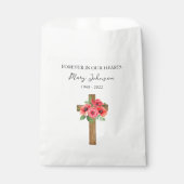 Mohnkreuz Trauergeschenktasche Geschenktütchen (Vorderseite)