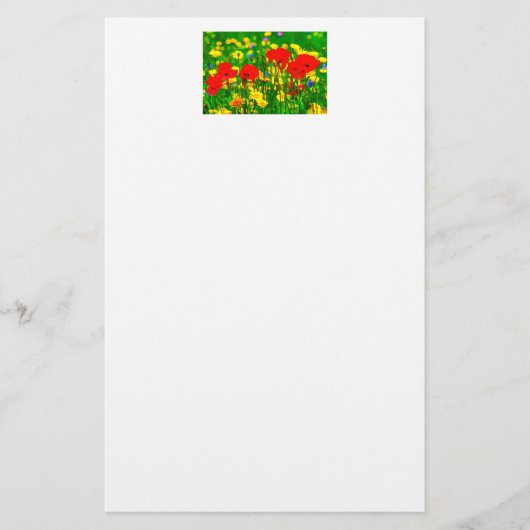 Mohnkunst Briefpapier (Vorderseite)