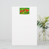 Mohnkunst Briefpapier (Stehend Vorderseite)