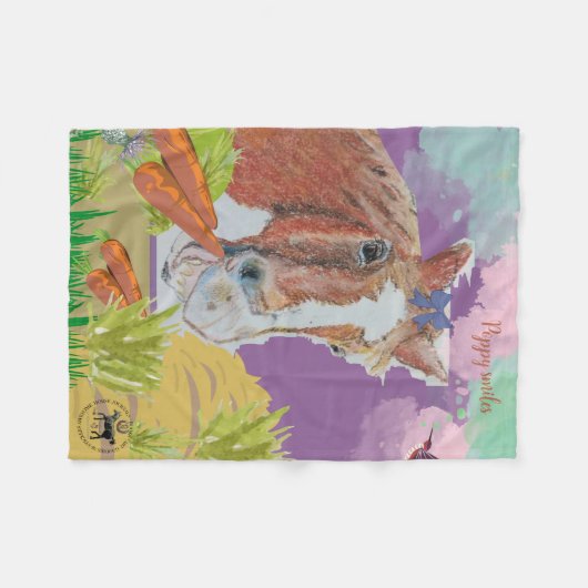 Mohnlächeln Fleecedecke (Vorderseite (Horizontal))