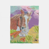 Mohnlächeln Fleecedecke (Vorderseite)