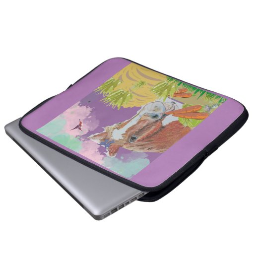 Mohnlächeln Laptopschutzhülle (Vorne Knopf)