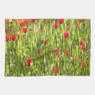 Mohnlandschaft Handtuch