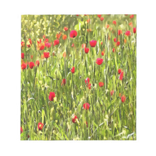 Mohnlandschaft Notizblock