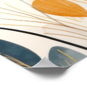 Mohnmalerei in Aquarellfarbe Poster (Ecke)