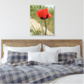 Mohnmauer Leinwand drucken (Insitu (Schlafzimmer))