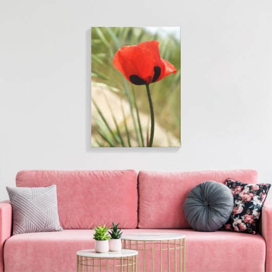 Mohnmauer Leinwand drucken (Insitu (Wohnzimmer))