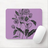 Mohnmaus - Benutzerdefinierte Farben - Lila Mousepad (Mit Mouse)