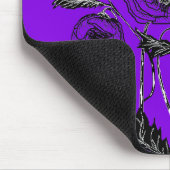 Mohnmaus Blume - Lila Mousepad (Ecke)