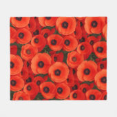 Mohnmuster der Blume Fleecedecke (Vorderseite (Horizontal))