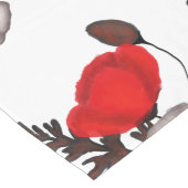 Mohnmuster der Blume Großer Tischläufer (Ecke)