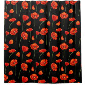 Mohnmuster Duschvorhang (Vorderseite)