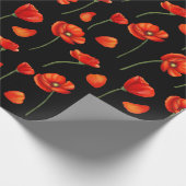 Mohnmuster Geschenkpapier (Ecke)