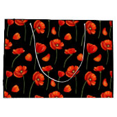 Mohnmuster Große Geschenktüte (Rückseite)