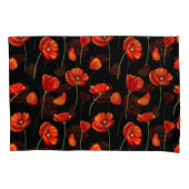 Mohnmuster Kissenbezug (Vorderseite-Links)