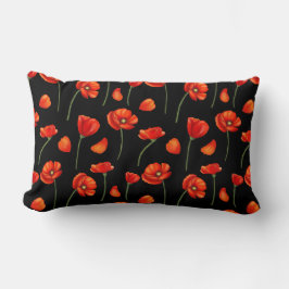 Mohnmuster Lendenkissen
