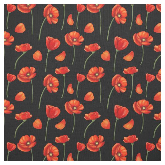 Mohnmuster Stoff (Muster)