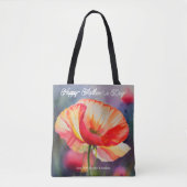 Mohnmüttertag, botanische Blume Tasche (Vorderseite)