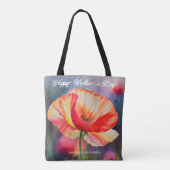 Mohnmüttertag, botanische Blume Tasche (Rückseite)