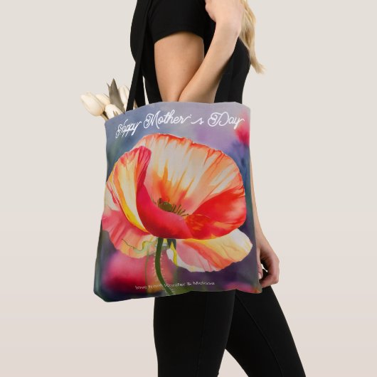 Mohnmüttertag, botanische Blume Tasche (Von Nahem)