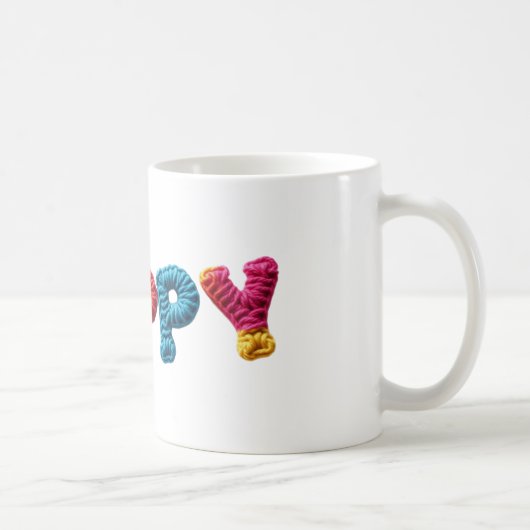 Mohnname im dynamischen Häkelmuster Kaffeetasse (Rechts)