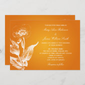 Mohnorange Einladung (Vorne/Hinten)