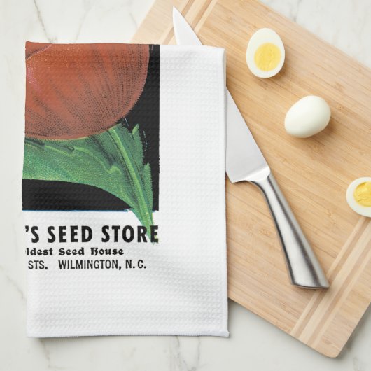 Mohnpacketikett Geschirrtuch (Viertel Falte)