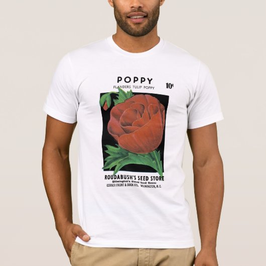 Mohnpacketikett T-Shirt (Vorderseite)
