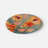 Mohnpapier-Teller gelb Pappteller (Schrägansicht)