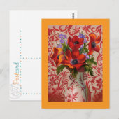 Mohnpostkarte Postkarte (Vorne/Hinten)