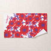 Mohnrot, lila und weiß, Blumenbezeichnung Handtuch (Handtuch)